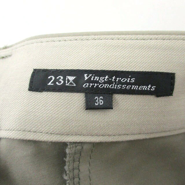 【中古】23区 オンワード樫山 スラックス パンツ センタープレス コットン シンプル 36 カーキ /KT24 レディース 【ベクトル 古着】 250416 auc-vector-20264649 ブランド古着の買取販売ベクトル サンプル画像3