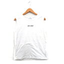 【中古】スローブ イエナ SLOBE IENA カットソー Tシャツ ノースリーブ コットン 文字 ホワイト 白 /KT12 レディース 【ベクトル 古着】 250410