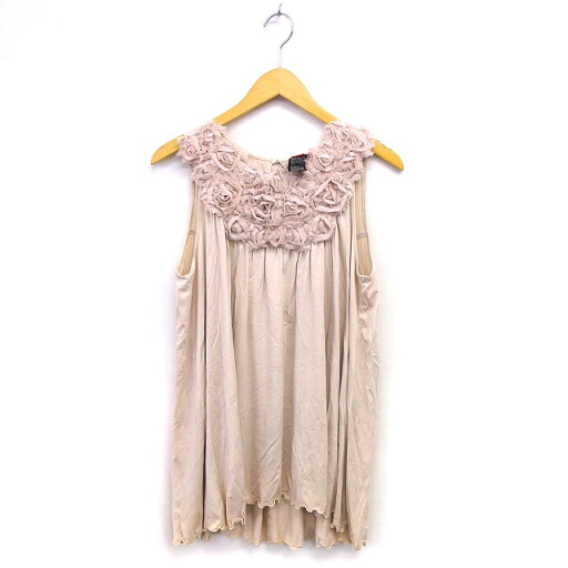 【中古】ダブルスタンダードクロージング ダブスタ DOUBLE STANDARD CLOTHING コサージュ チュニック バックロング ギャザー ノースリーブ F ピンクベージュ /NT16 レディース 【ベクトル 古着】 250421 【中古】ダブルスタンダードクロージング ダブスタ DOUBLE STANDARD CLOTHING コサージュ チュニック バックロング ギャザー ノースリーブ F ピンクベージュ /NT16 レディース 【ベクトル 古着】 250421