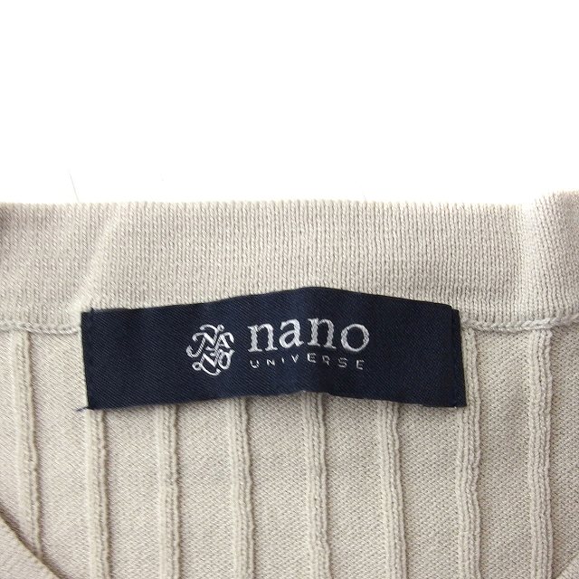 【中古】ナノユニバース nano universe リブ ニット カーディガン 半袖 丸首 無地 36 グレージュ /FT14 レディース 【ベクトル 古着】 250423 auc-vector-20275032 ブランド古着の買取販売ベクトル サンプル画像3