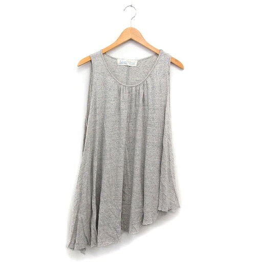 【中古】ミディウミ MidiUmi 綿麻 チュニック ノースリーブ アシンメトリー ギャザー グレー 灰 /FT33 レディース 【ベクトル 古着】 250423 【中古】ミディウミ MidiUmi 綿麻 チュニック ノースリーブ アシンメトリー ギャザー グレー 灰 /FT33 レディース 【ベクトル 古着】 250423