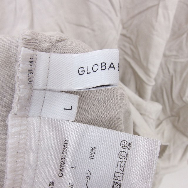 【中古】グローバルワーク GLOBAL WORK シャツ ブラウス バンドカラー 無地 シンプル 半袖 L グレー /TT レディース 【ベクトル 古着】 250419 auc-vector-20269926 ブランド古着の買取販売ベクトル サンプル画像3