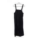 【中古】ジーナシス JEANASIS サロペットパンツ ワイド 無地 F ブラック 黒 /FT26 レディース 【ベクトル 古着】 250426