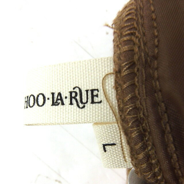 【中古】シューラルー SHOO・LA・RUE ストレッチ パンツ レギパン スリム フルレングス 無地 L オーカー /FT13 レディース 【ベクトル 古着】 250522