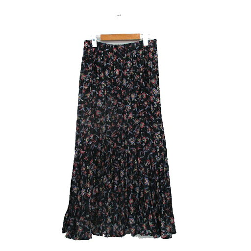 【中古】ジャーナルスタンダード レリューム JOURNAL STANDARD relume プリーツスカート ロング 花柄 F ブラック 黒 /KT19 レディース 【ベクトル 古着】 250523 【中古】ジャーナルスタンダード レリューム JOURNAL STANDARD relume プリーツスカート ロング 花柄 F ブラック 黒 /KT19 レディース 【ベクトル 古着】 250523