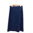 【中古】ヴィクトリアベッカム Victoria Beckham jeans デニム ナロー スカート ロング スリット コットン 綿 ジップフライ 8 紺 ネイビー /NT16 レディース 【ベクトル 古着】 250526