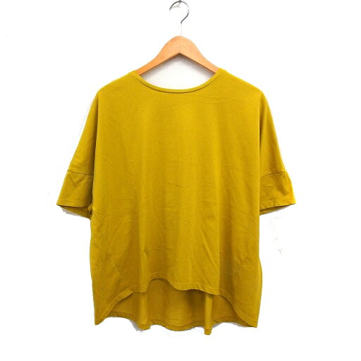 【中古】アメリカンホリック AMERICAN HOLIC 半袖 カットソー Tシャツ 丸首 ゆったり 無地 コットン 綿 L イエロー 黄 /FT47 レディース 【ベクトル 古着】 250528 【中古】アメリカンホリック AMERICAN HOLIC 半袖 カットソー Tシャツ 丸首 ゆったり 無地 コットン 綿 L イエロー 黄 /FT47 レディース 【ベクトル 古着】 250528