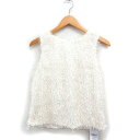 【中古】未使用品 ラジエム La-gemme タグ付き フェザーフリンンジ トップス シャギータンク F アイボリー 白 /FT10 レディース 【ベクトル 古着】 250529