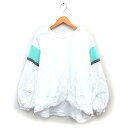 【中古】アメリカンホリック AMERICAN HOLIC トレーナー スウェット リブ バックロング ラグランスリーブ クルーネック 長袖 L オフホワイト /NT7 レディース 【ベクトル 古着】 250529
