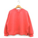 【中古】アメリカンホリック AMERICAN HOLIC トレーナー スリット リブ クルーネック ワイド 無地 L ピンク /NT20 レディース 【ベクトル 古着】 250529