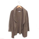 【中古】バーニーズニューヨーク BARNEYS NEW YORK カーディガン ニット ひざ丈 厚手 ウール カシミヤ混 長袖 茶 ブラウン /TT レディース 【ベクトル 古着】 250602|詳細画像