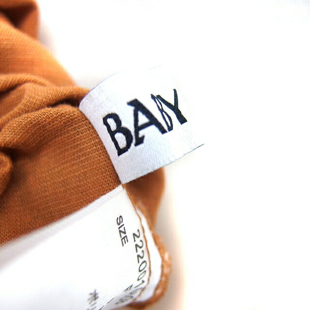 【中古】バビロン BABYLONE ステンカラー シャツワンピース フレア マキシ リボン リネン混 比翼仕立て ゆったり 長袖 F 茶 ブラウン /NT34 レディース 【ベクトル 古着】 250606