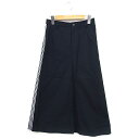 【中古】タバサ TABASA tabasa voyage サイドライン Aライン スカート ロング丈 コットン 綿 36 ブラック 黒 /FT2 レディース 【ベクトル 古着】 250606