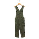 【中古】ザラ トラファルック ZARA Trafaluc デニム カモフラージュ柄 オーバーオール サロペット S カーキ /FT49 レディース 【ベクトル 古着】 250609