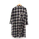 【中古】ハートマーケット HEART MARKET チェック シャツ ワンピース 長袖 ロング コットン 綿 F ブラック 黒 /FT11 レディース 【ベクトル 古着】 250619