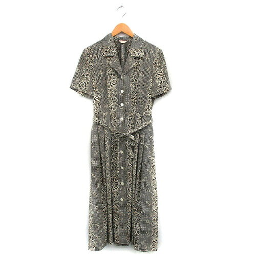 【中古】ペイトンプレイス PEYTON PLACE シャツ ワンピース ロング 半袖 リボン 花柄 ベージュ /KT34 レディース 【ベクトル 古着】 250614 【中古】ペイトンプレイス PEYTON PLACE シャツ ワンピース ロング 半袖 リボン 花柄 ベージュ /KT34 レディース 【ベクトル 古着】 250614