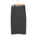 【中古】ビーシービージーマックスアズリア BCBGMAXAZRIA ストレッチ タイトスカート ひざ丈 ティアード 無地 ニット S チャコールグレー /FT27 レディース 【ベクトル 古着】 250625(4)