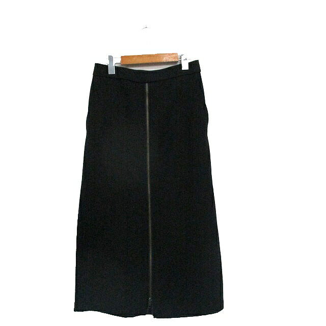 【中古】イェッカヴェッカ YECCA VECCA タイトスカート ロング フロントジップ シンプル F ブラック 黒 /KT31 レディース 【ベクトル 古着】 250623
