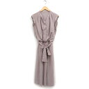 【中古】リランドチュール Rirandture オールインワン ワイドパンツ リボン ノースリーブ ロング丈 無地 2 ベージュ /FT12 レディース 【ベクトル 古着】 250704