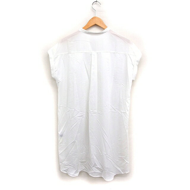 【中古】グリーンレーベルリラクシング ユナイテッドアローズ green label relaxing バンドカラー シャツ チュニック 無地 ホワイト 白 /FT32 レディース 【ベクトル 古着】 250924