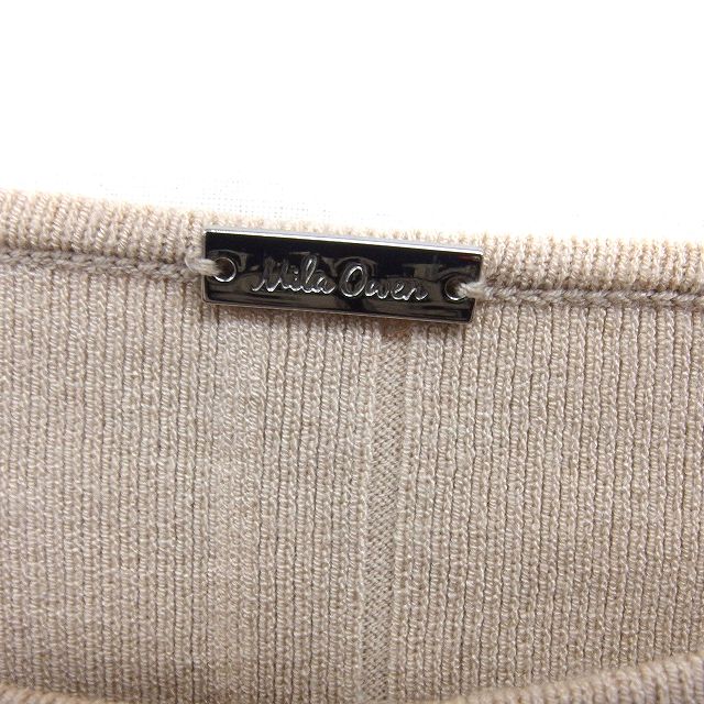 【中古】ミラオーウェン Mila Owen リブ ニット フレンチスリーブ リボン ボートネック スリット 半袖 0 ベージュ /NT4 レディース 【ベクトル 古着】 250731 auc-vector-20444325 ブランド古着の買取販売ベクトル サンプル画像3