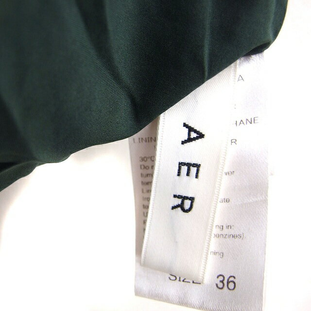 【中古】アダムエロペ Adam et Rope' ジャンパースカート フレア マキシ スリット ループボタン サイドジップ 36 ディープグリーン /NT15 レディース 【ベクトル 古着】 251027