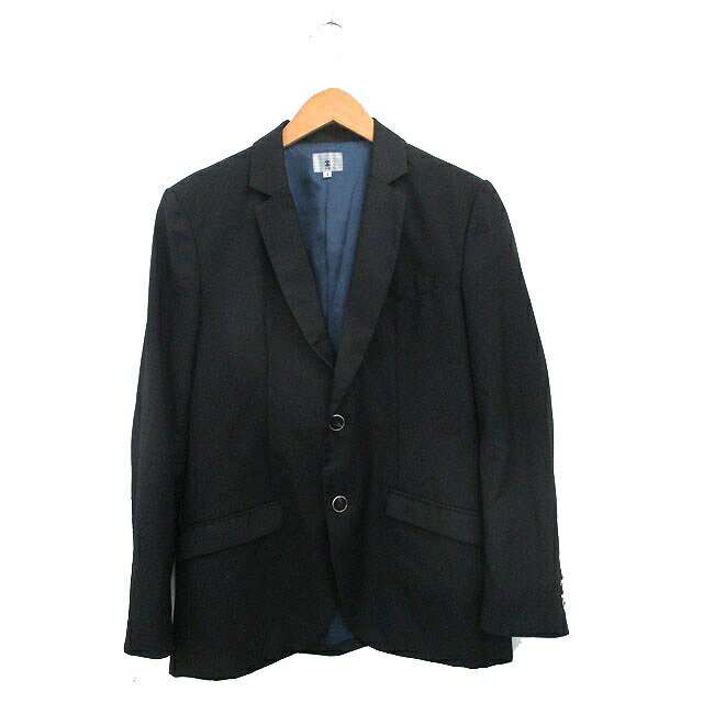 【中古】タケオキクチ TAKEO KIKUCHI テーラードジャケット ブレザー シンプル 2 ブラック 黒 /KT20 メンズ 【ベクトル 古着】 250901