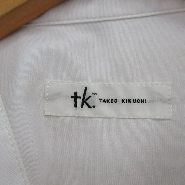 【中古】タケオキクチ TAKEO KIKUCHI シャツ カジュアルシャツ 長袖 シンプル S ホワイト 白 /KT31 メンズ 【ベクトル 古着】 250901