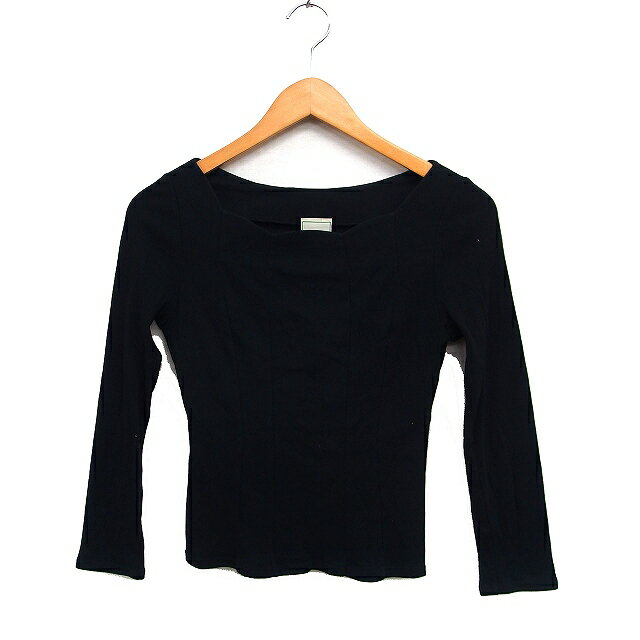 【中古】シビラ SYBILLA コットン カットソー 長袖 無地 M ブラック 黒 /FT40 レディース 【ベクトル 古着】 250917(4)