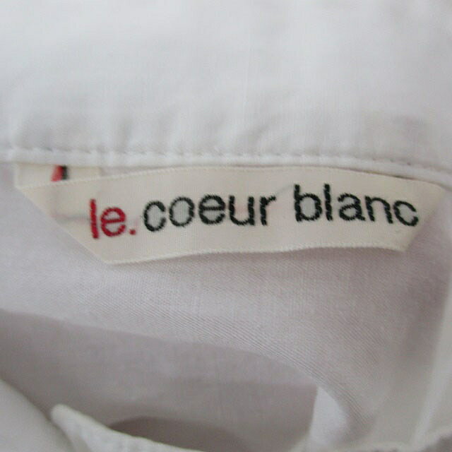【中古】ルクールブラン le.coeur blanc シャツ ブラウス 長袖 コットン シンプル ホワイト 白 /KT31 レディース 【ベクトル 古着】 250927