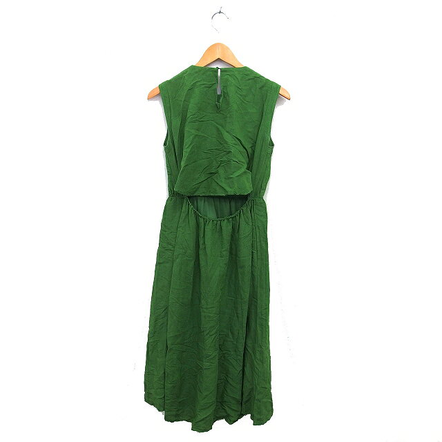 【中古】ミラオーウェン Mila Owen フレア ワンピース ロング リネン混 ノースリーブ クルーネック 0 緑 グリーン /NT21 レディース 【ベクトル 古着】 250919 auc-vector-20476550 ブランド古着の買取販売ベクトル サンプル画像2