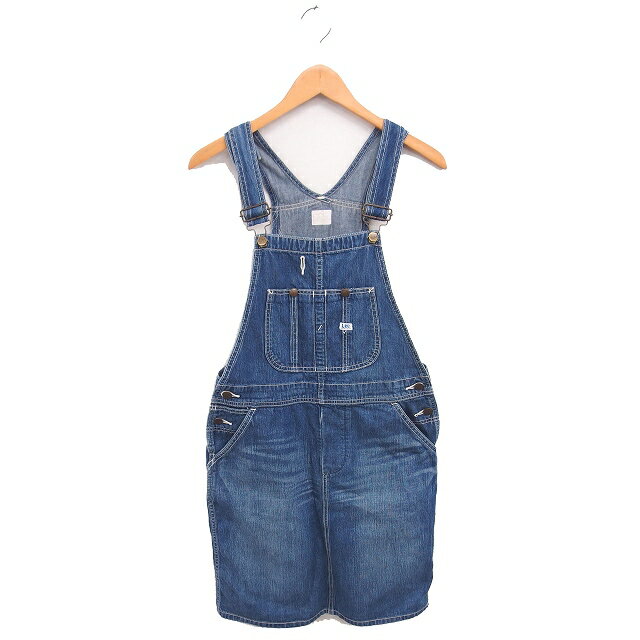 【中古】リー LEE サロペット デニム スカート ウォッシュ加工 タイト M ブルー 青 /TT レディース 【ベクトル 古着】 251009