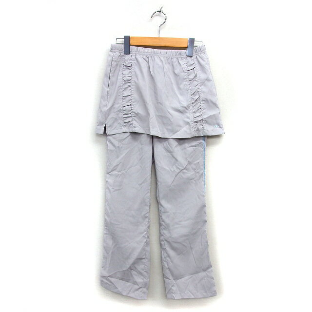 【中古】未使用品 エレッセ ellesse タグ付き テニスウェア 2点セット ジャージ スコート ミニ パンツ ストレート ギャザー ドローストリング M ア...