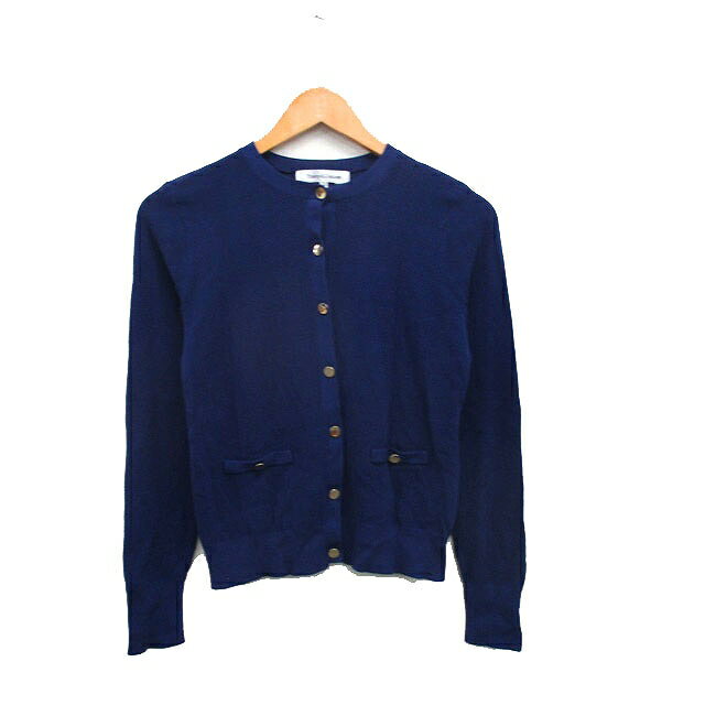 【中古】ピンキー&ダイアン ピンダイ PINKY&DIANNE カーディガン 長袖 シンプル 38 ブルー 青 /KT24 レディース 【ベクトル 古着】 251107