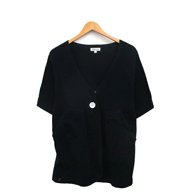 【中古】ジェイ&エムデヴィッドソン J&M Davidson カーディガン 五分袖 Vネック コットン シンプル XS ネイビー 紺 /KT23 レディース 【ベクトル 古着】 251103