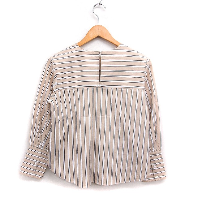 【中古】ミラオーウェン Mila Owen ストライプ柄 ブラウス 長袖 丸首 コットン 綿 0 ベージュ /FT34 レディース 【ベクトル 古着】 251112 auc-vector-20556858 ブランド古着の買取販売ベクトル サンプル画像2