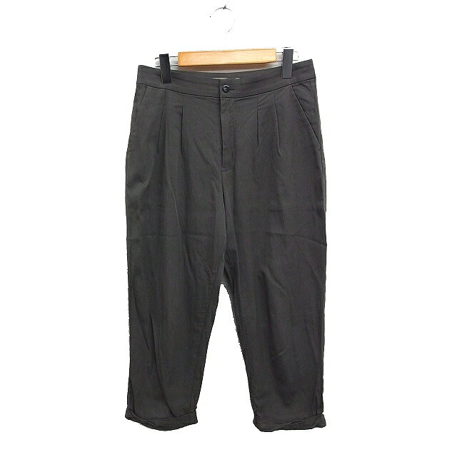 【中古】エリオポール heliopole タック クロップド パンツ 無地 36 カーキ /FT15 レディース 【ベクトル 古着】 251127