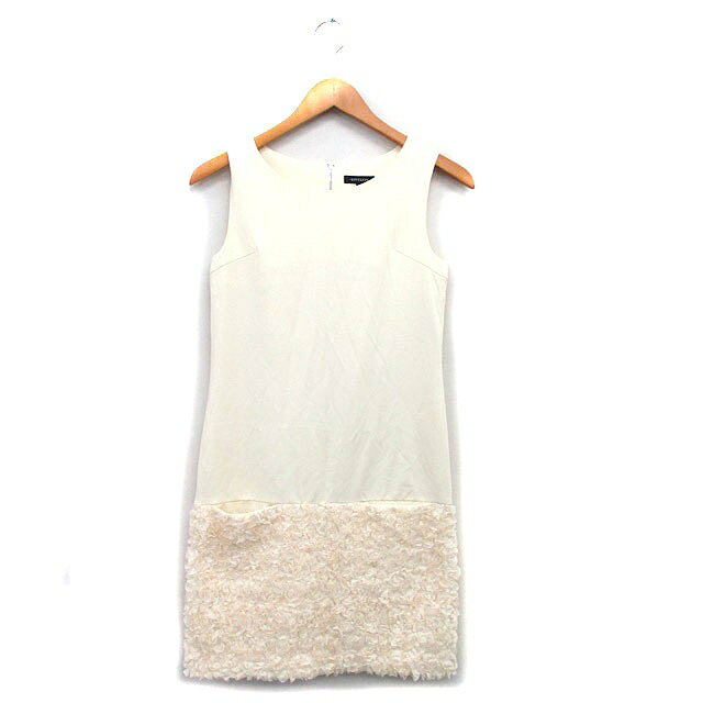 【中古】ラブレス LOVELESS ワンピース ミニ ノースリーブ フリル 34 アイボリー 白 /KT25 レディース 【ベクトル 古着】 260110