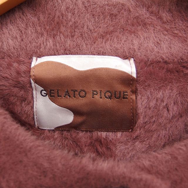 【中古】ジェラートピケ gelato pique ネコモコ カーディガン シャギー ニット 無...