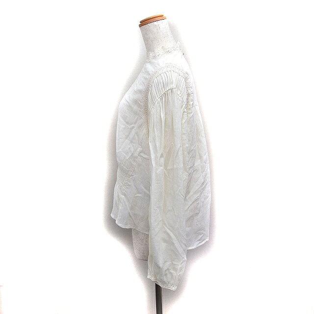 【中古】ミラオーウェン Mila Owen レース ブラウス 長袖 シャーリング フレア コットン 綿 0 ホワイト 白 /FT2 レディース 【ベクトル 古着】 260410 auc-vector-20838172 ブランド古着の買取販売ベクトル サンプル画像2