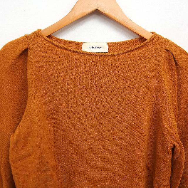 【中古】ミラオーウェン Mila Owen ウール ニット セーター 長袖 ボートネック 無地 0 オレンジ /FT22 レディース 【ベクトル 古着】 260401 auc-vector-20822655 ブランド古着の買取販売ベクトル サンプル画像3