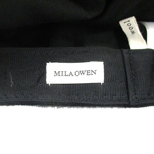 【中古】ミラオーウェン Mila Owen キャスケット サイドボタン ウール シンプル F ブラック 黒 /KT2 レディース 【ベクトル 古着】 260507 auc-vector-20892343 ブランド古着の買取販売ベクトル サンプル画像3