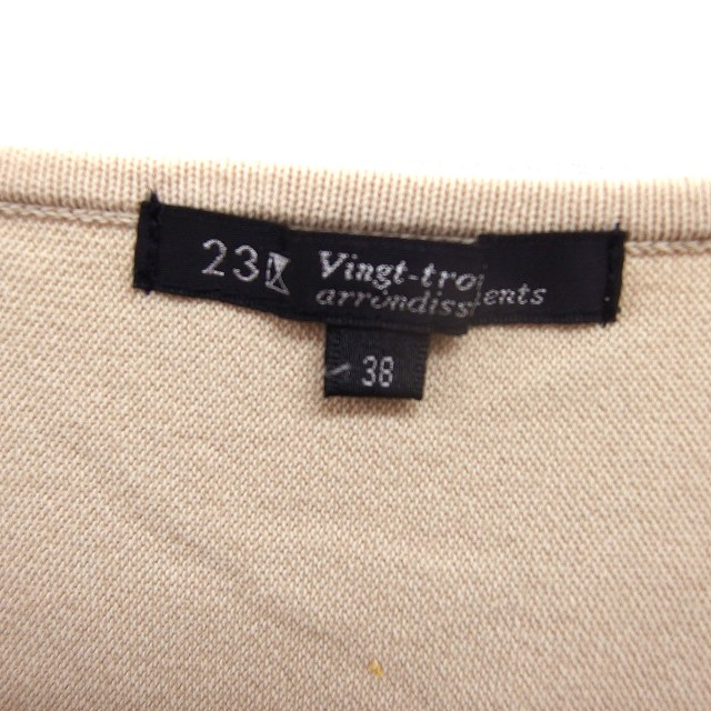 【中古】23区 オンワード樫山 Vネック ノースリーブ カットソー バックロング コットン混 38 ベージュ /NT7 レディース 【ベクトル 古着】 260713 auc-vector-21096511 ブランド古着の買取販売ベクトル サンプル画像3
