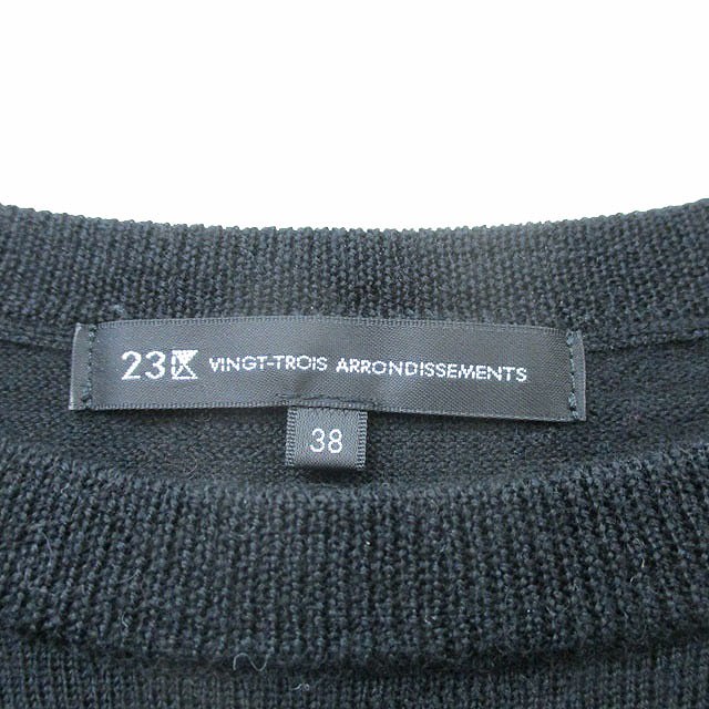 【中古】23区 オンワード樫山 ニット セーター 長袖 スリット ウール シンプル 38 ブラック 黒 /KT24 レディース 【ベクトル 古着】 260624 auc-vector-21039640 ブランド古着の買取販売ベクトル サンプル画像3