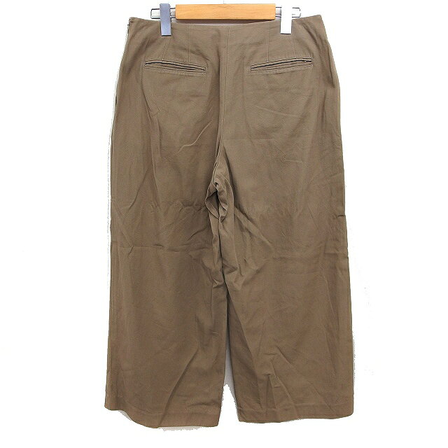 【中古】23区 オンワード樫山 タック ガウチョ パンツ ワイド 無地 コットン 綿 40 カーキ /FT5 レディース 【ベクトル 古着】 260622 auc-vector-21034741 ブランド古着の買取販売ベクトル サンプル画像2