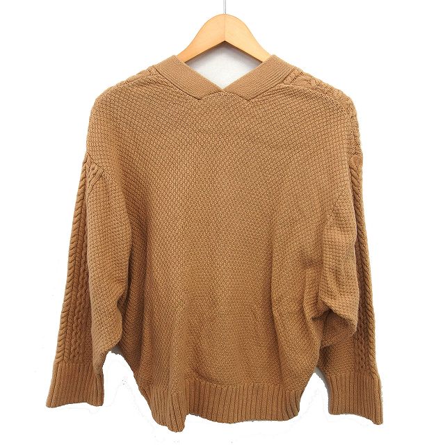 【中古】ロペピクニック ROPE Picnic ワイド カーディガン ニット ケーブル編み リブ 長袖 40 キャメル /NT31 レディース 【ベクトル 古着】 260806 auc-vector-21157263 ブランド古着の買取販売ベクトル サンプル画像2
