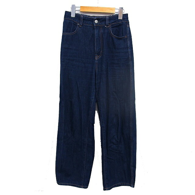 【中古】グローバルワーク GLOBAL WORK ワイド デニム ジーンズ コットン 綿 ジップフライ S 紺 ネイビー /NT32 レディース 【ベクトル 古着】 260904 auc-vector-21230902 ブランド古着の買取販売ベクトル パッケージ画像
