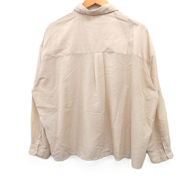 【中古】ナノユニバース nano universe シアー シャツ ブラウス 長袖 無地 F ベージュ /FT36 レディース 【ベクトル 古着】 260923 auc-vector-21275550 ブランド古着の買取販売ベクトル サンプル画像2