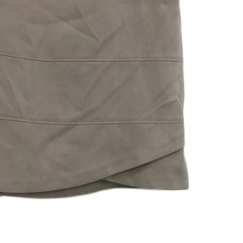 【中古】クードシャンス CdeC COUP DE CHANCE スカート 台形 膝丈 スエード調 無地 36 グレー ベージュ レディース 【ベクトル 古着】 221226