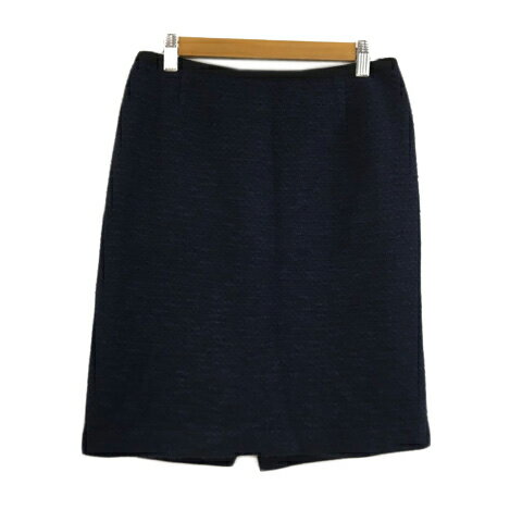 【中古】ロペ ROPE スカート タイト ひざ丈 ツイード ラメ スリット タック 無地 38 紺 ネイビー レディース 【ベクトル 古着】 231003ブランドロペ ROPE表記サイズ38 (実寸サイズをご確認ください。)実寸サイズウエス...
